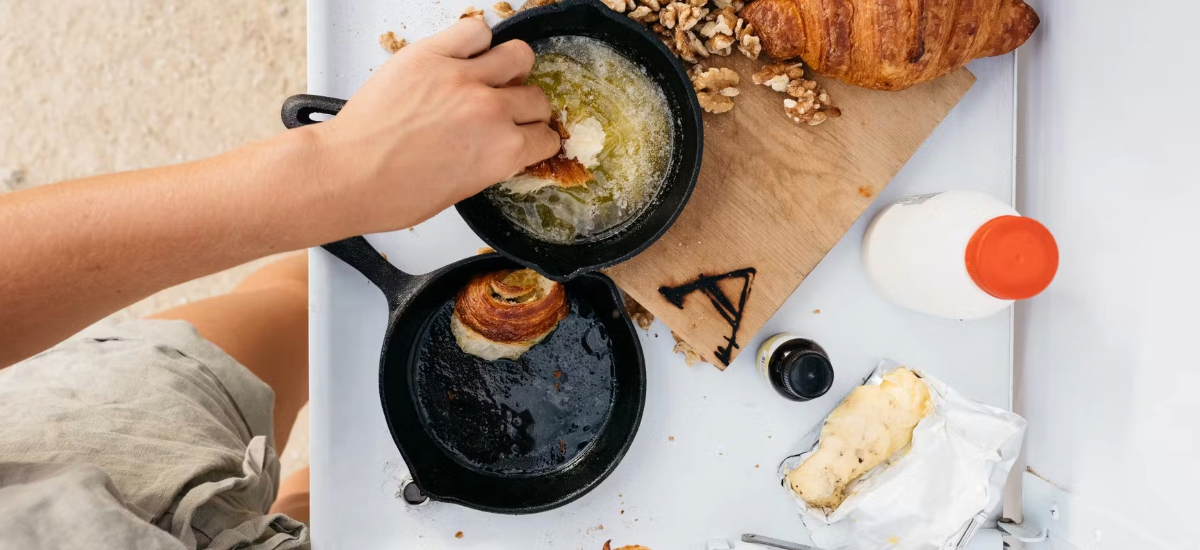 CARAMELIZED MAPLE WALNUT CROISSANT PUDDING